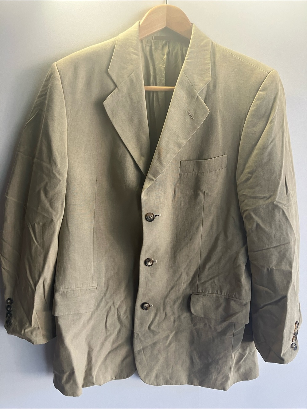 Pierre Cardin Men's Beige Single-Breasted Sport Coat